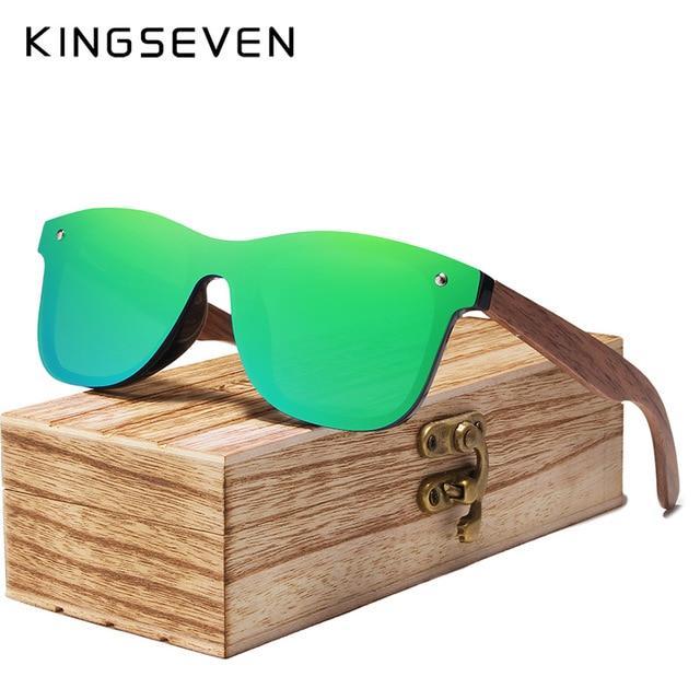 KINGSEVEN™ Natural Wood Polarized Unisex Sunglasses - Image 4