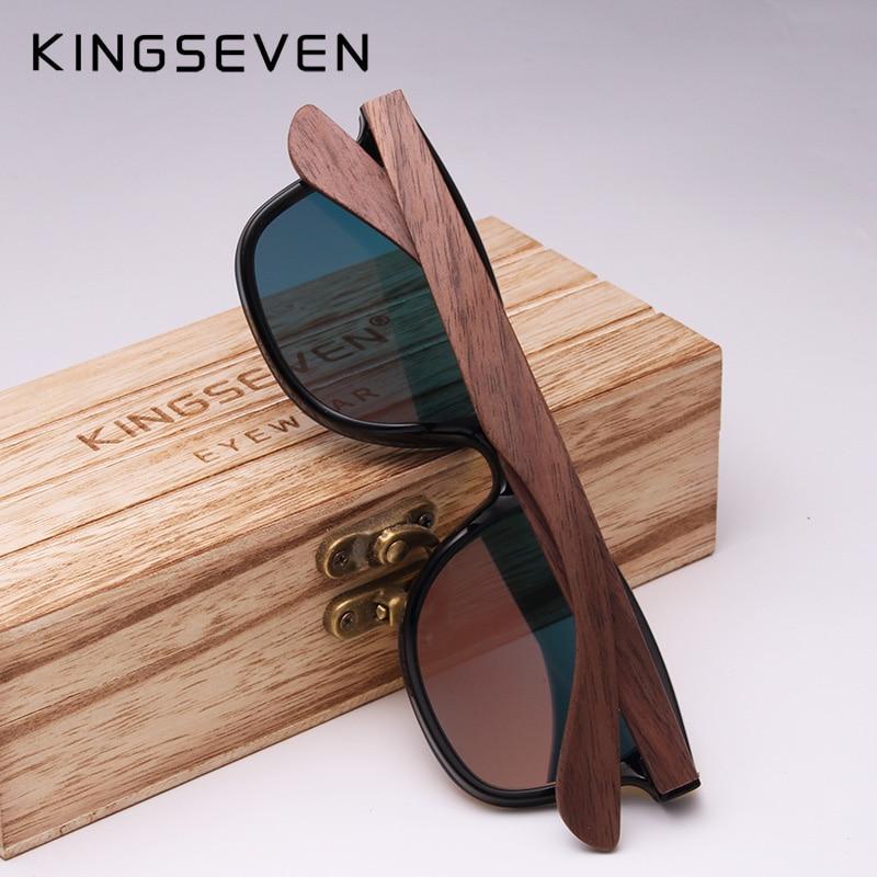 KINGSEVEN™ Natural Wood Polarized Unisex Sunglasses - Image 5