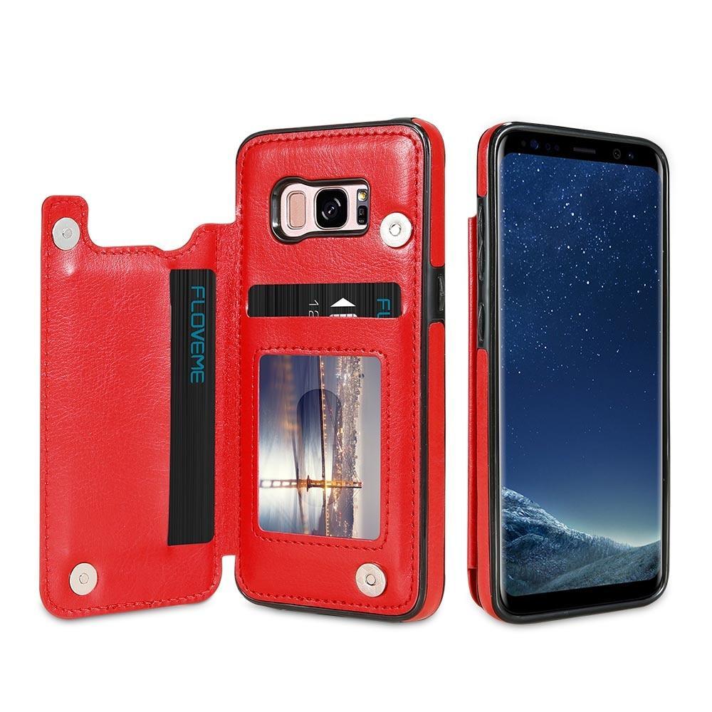 KISSCASE Card Slot Case For Samsung Galaxy S9 S8 S10 Plus S10e Holder Cases For Samsung S7 Edge Note 8 9 10 Plus Leather Cover - Image 2