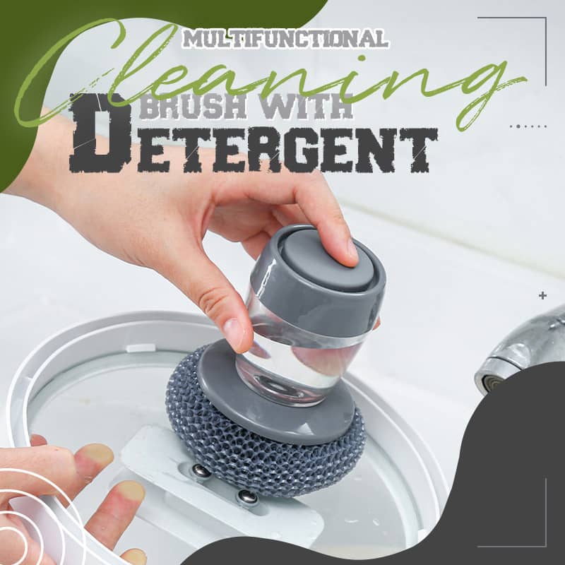 2 in 1 Soap Dispenser & Dish Palm Brush - Image 4