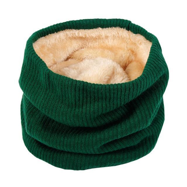 Knitted Neck Warmer with Faux Fur Lining - Image 6