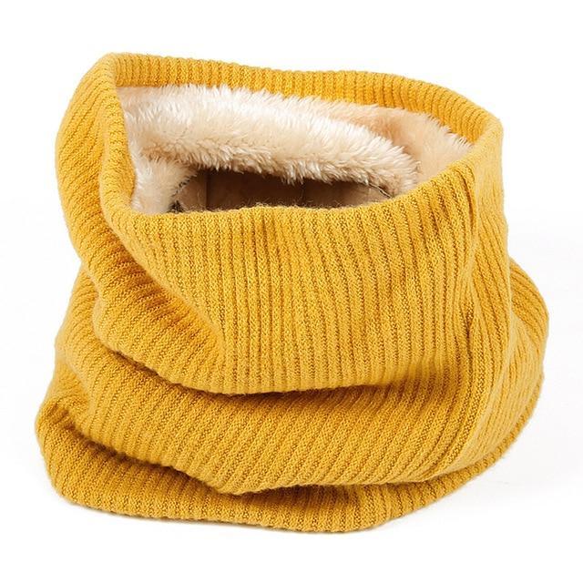 Knitted Neck Warmer with Faux Fur Lining - Image 7