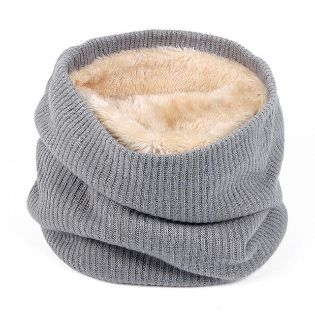 Knitted Neck Warmer with Faux Fur Lining - Image 8