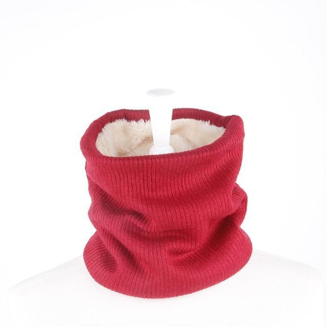 Knitted Neck Warmer with Faux Fur Lining - Image 9