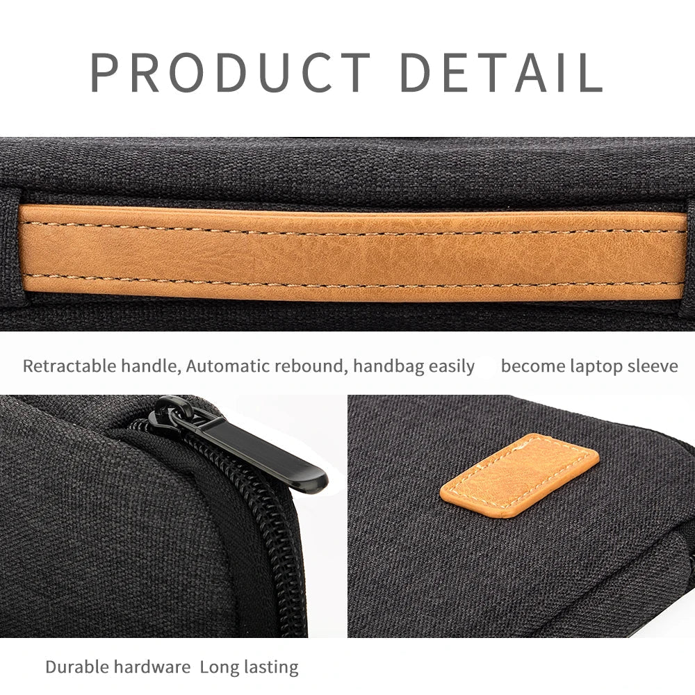 ComfortCarry 2-in-1  Thick Padding Lightweight Laptop Sleeve & Handheld Case - Image 12