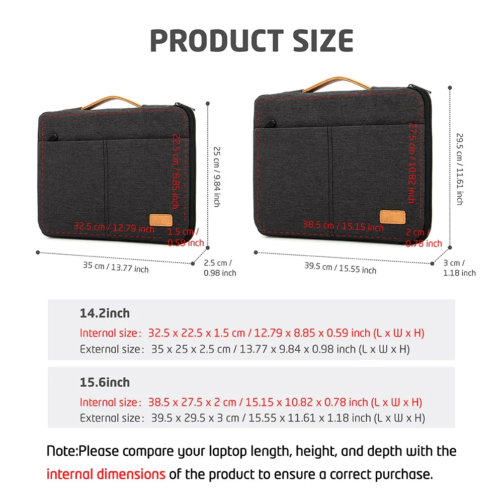 ComfortCarry 2-in-1  Thick Padding Lightweight Laptop Sleeve & Handheld Case - Image 3