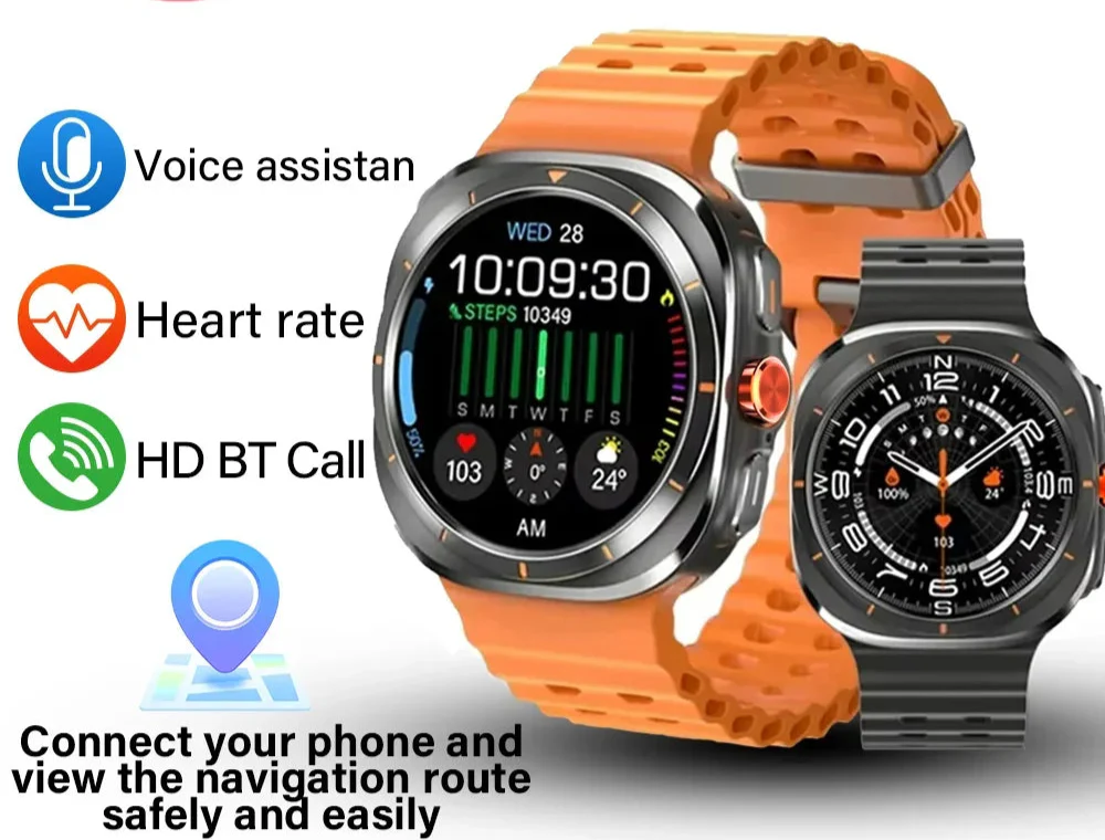 SeniorSafe Large Display Health Monitoring & Emergency SOS Senior Friendly Smartwatch - Image 3