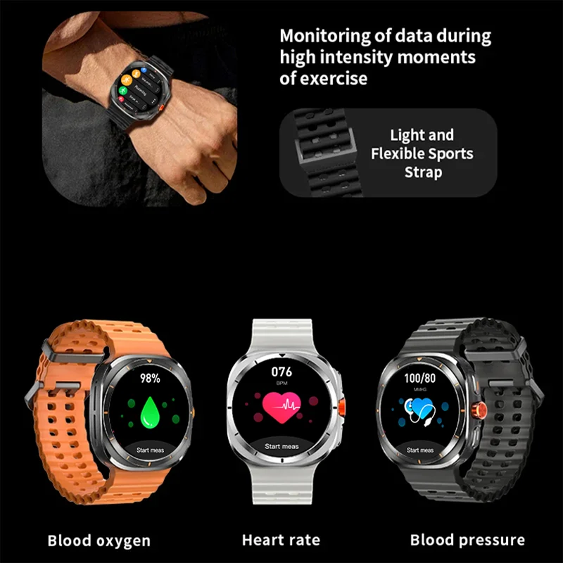 SeniorSafe Large Display Health Monitoring & Emergency SOS Senior Friendly Smartwatch - Image 5