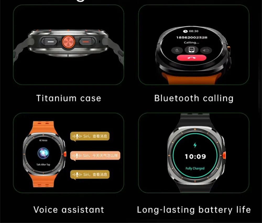 SeniorSafe Large Display Health Monitoring & Emergency SOS Senior Friendly Smartwatch - Image 6