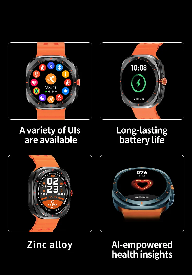 SeniorSafe Large Display Health Monitoring & Emergency SOS Senior Friendly Smartwatch - Image 9