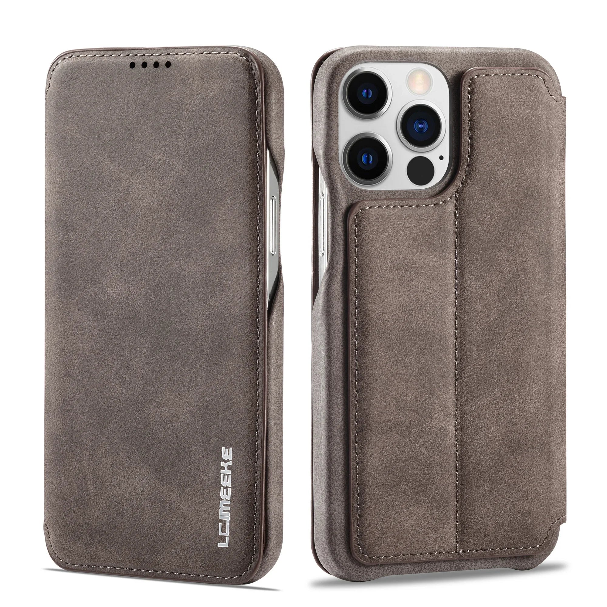 LuxeGuard Slim & Lightweight Flip Wallet Case for iPhone with Kickstand - Image 10