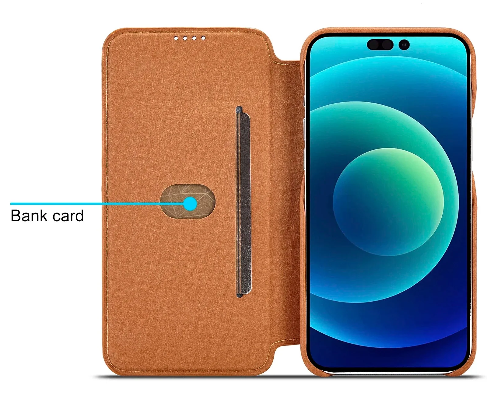 LuxeGuard Slim & Lightweight Flip Wallet Case for iPhone with Kickstand - Image 16