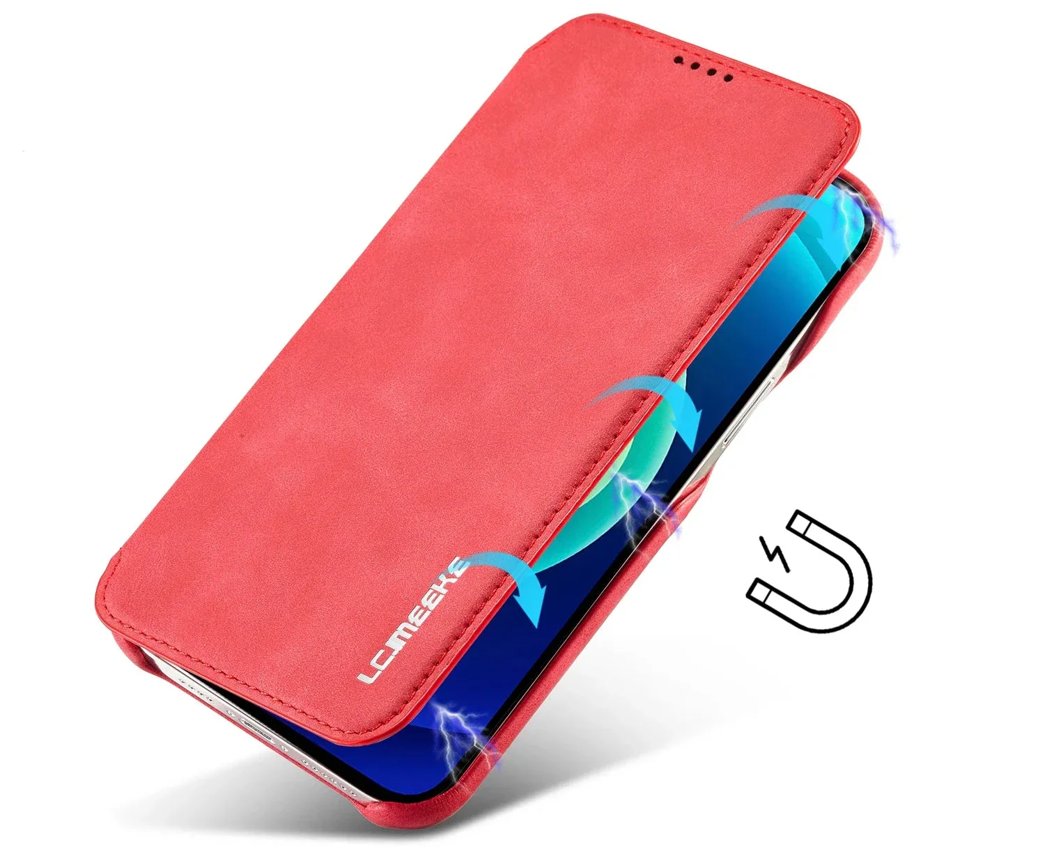 LuxeGuard Slim & Lightweight Flip Wallet Case for iPhone with Kickstand - Image 20