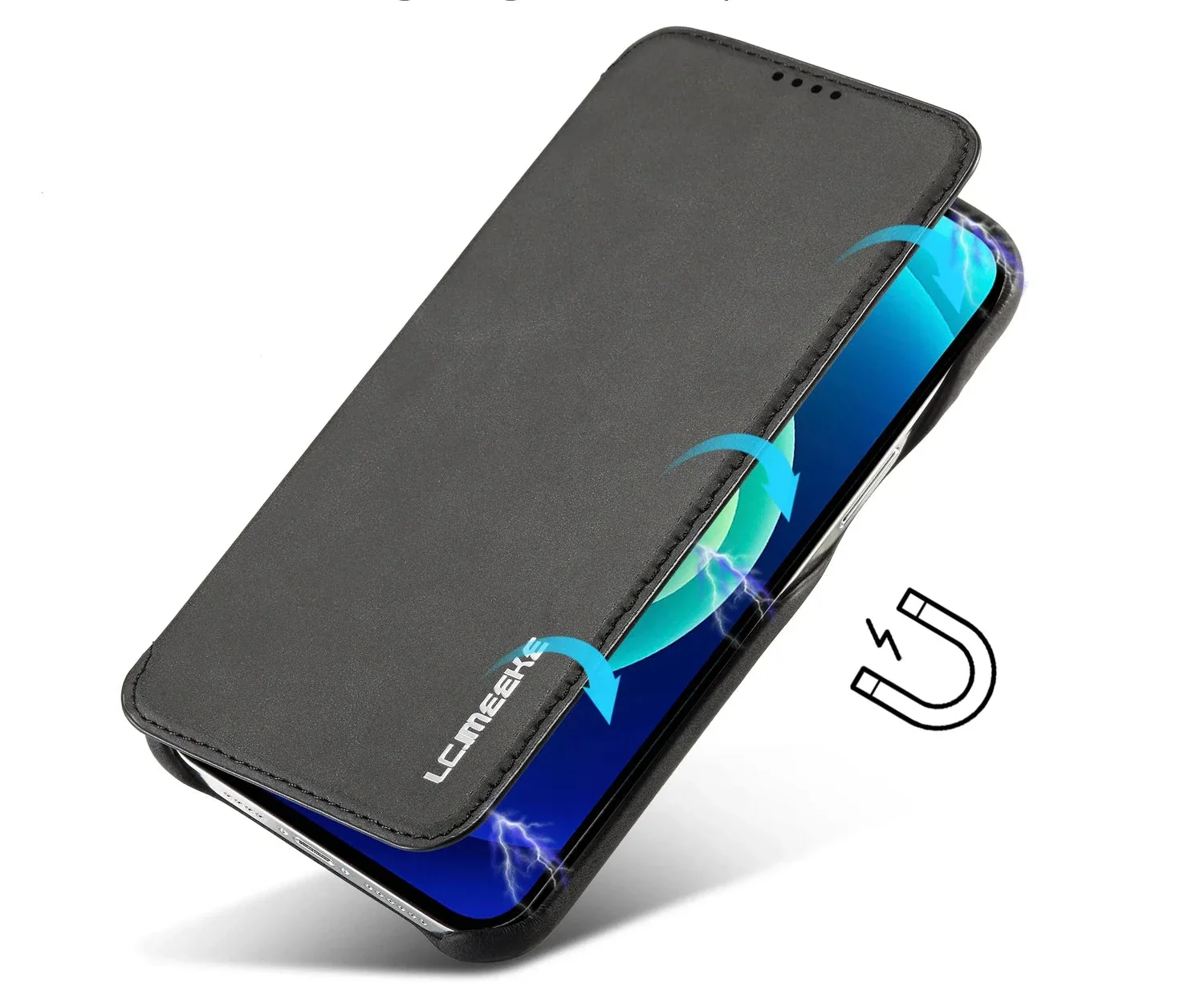 LuxeGuard Slim & Lightweight Flip Wallet Case for iPhone with Kickstand - Image 21