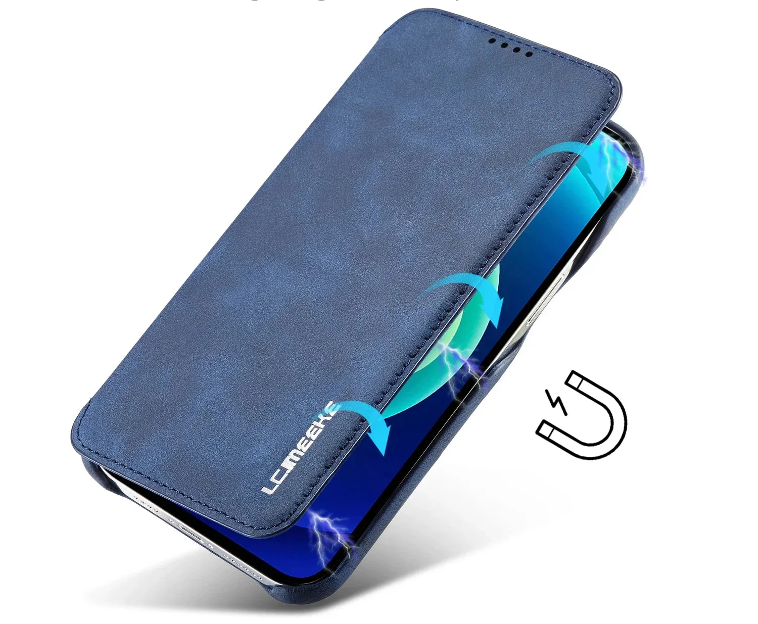LuxeGuard Slim & Lightweight Flip Wallet Case for iPhone with Kickstand - Image 22