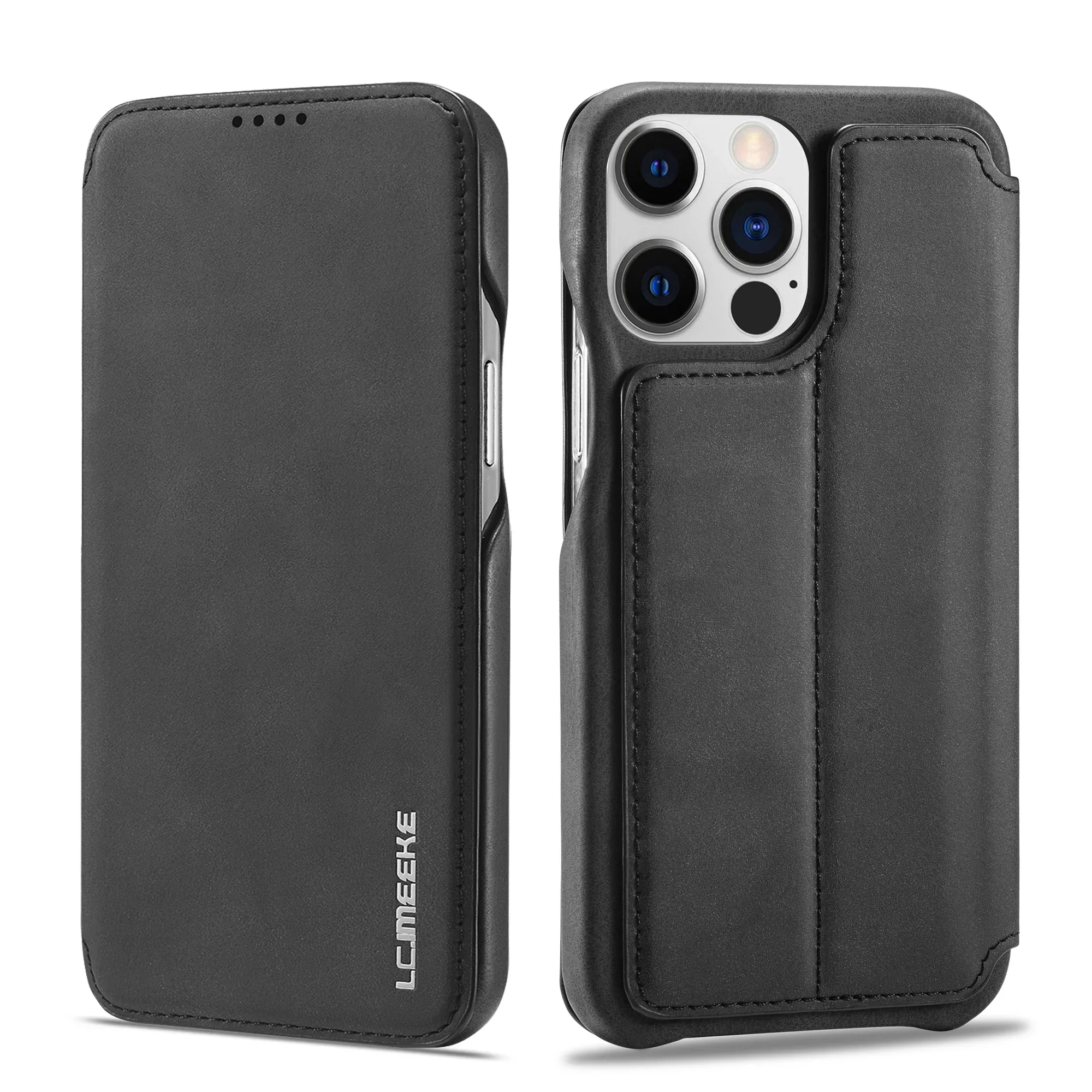 LuxeGuard Slim & Lightweight Flip Wallet Case for iPhone with Kickstand - Image 8