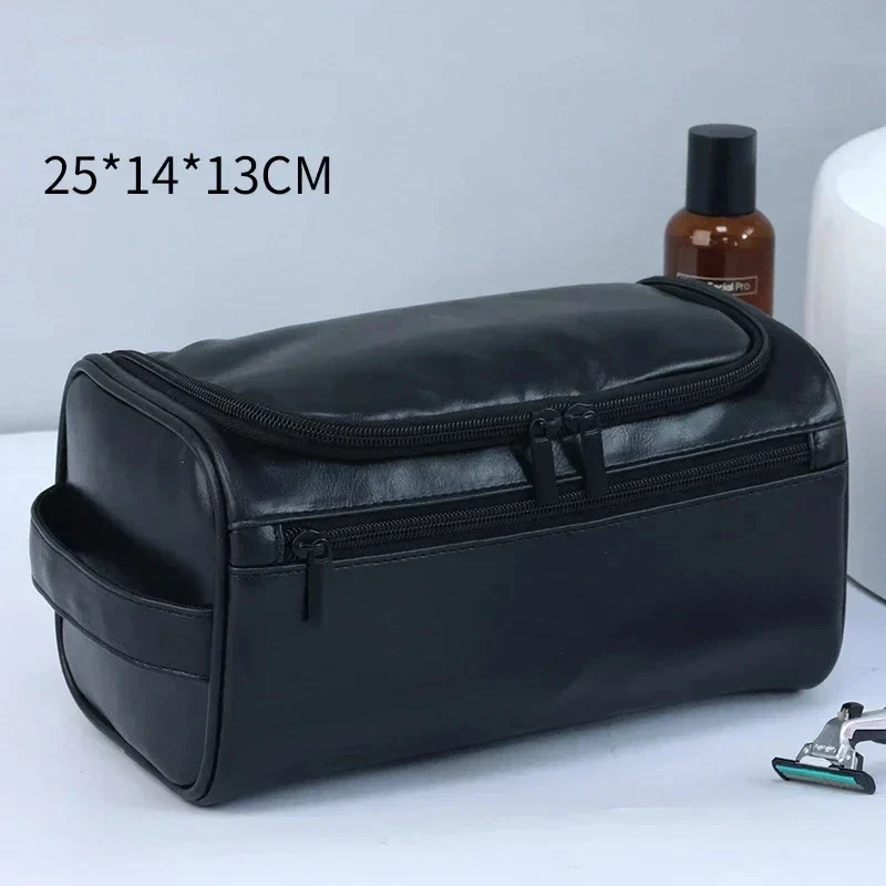 Premium Faux Leather Large Capacity Water-Resistant Travel Toiletry Bag - Image 20