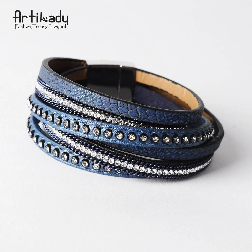 Multi-Layer Leather wrap bracelet - Image 5