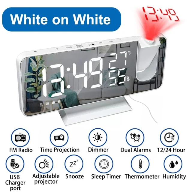 Multifunctional Projection Radio Alarm Clock - Image 2