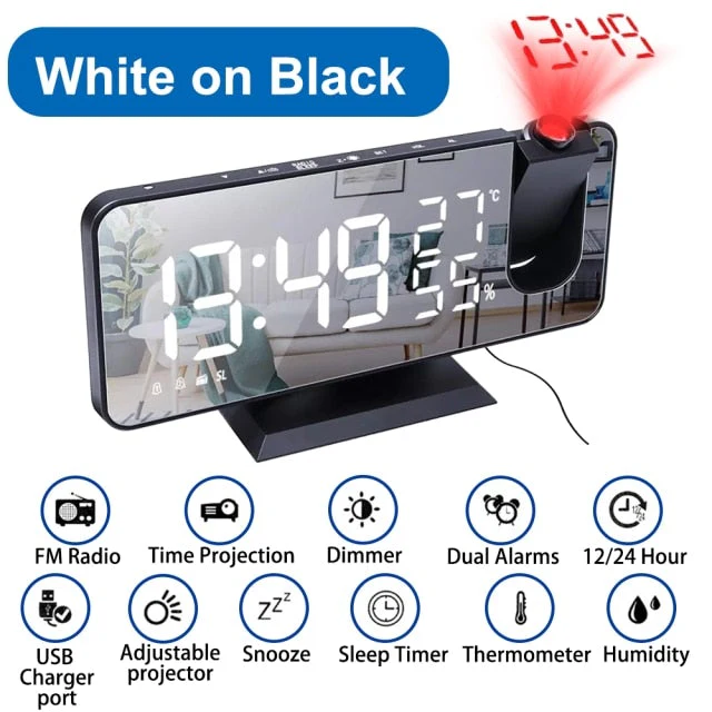 Multifunctional Projection Radio Alarm Clock - Image 3