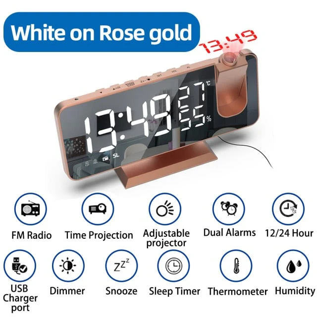 Multifunctional Projection Radio Alarm Clock - Image 5