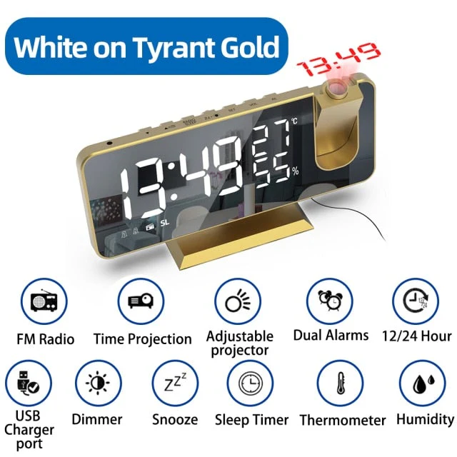 Multifunctional Projection Radio Alarm Clock - Image 6