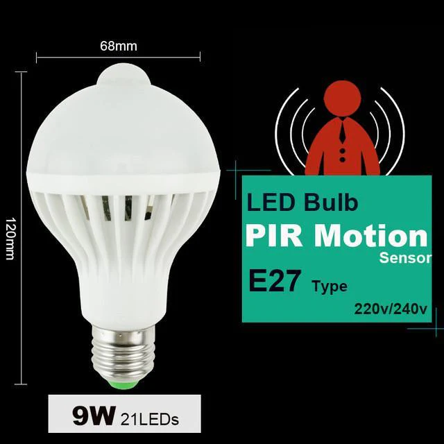LED PIR Motion / Sound Sensor Lamp - Image 4
