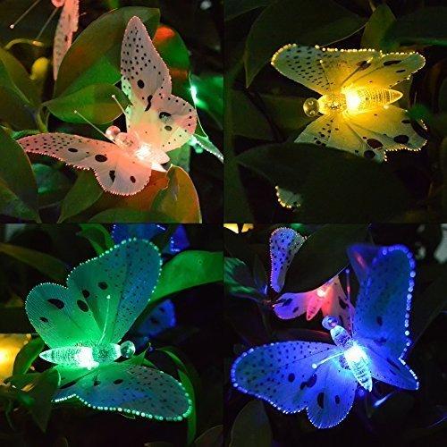 Solar Powered Butterfly Waterproof Led Fairy Lights - Image 2