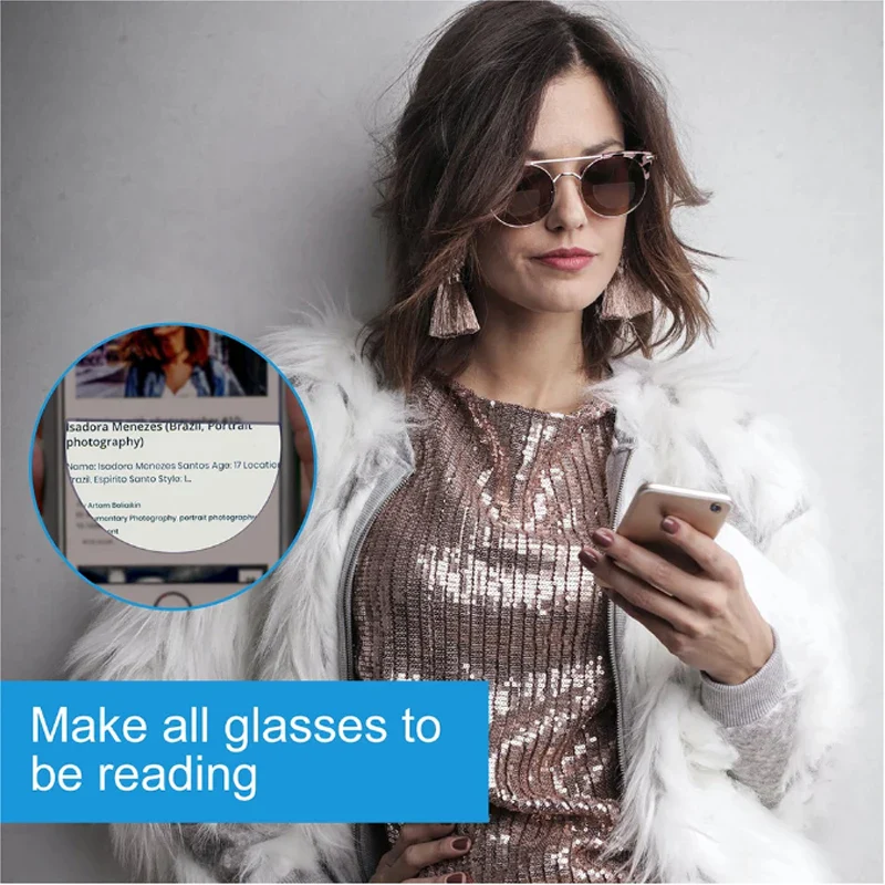 Stick-On Reusable Bifocal Reading Lens Inserts For Prescription & Sunglasses - Image 3