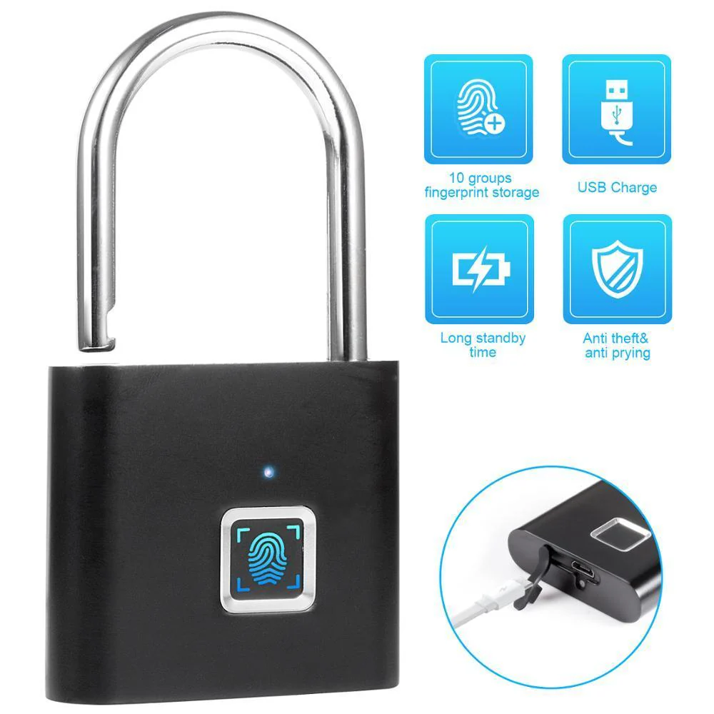 SmartLock™ Fingerprint Keyless USB Rechargeable Lock - Image 4