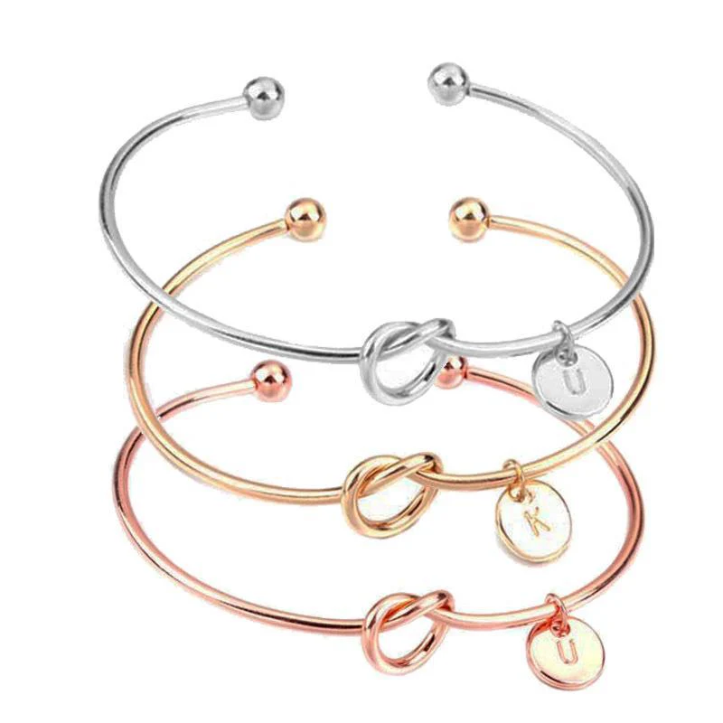 Love-Knot and Letter-Charm Unisex Bracelet - Image 5