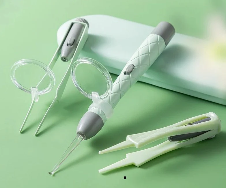 Extra-Safe Family Ear Cleaning Kit with LED Light, Magnifier, Tweezers & Multiple Spoon Heads - Image 14