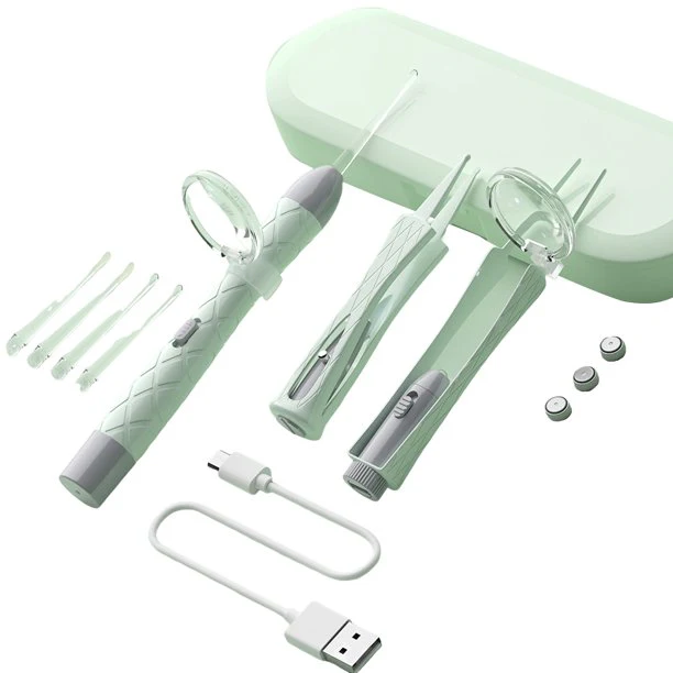 Extra-Safe Family Ear Cleaning Kit with LED Light, Magnifier, Tweezers & Multiple Spoon Heads - Image 18