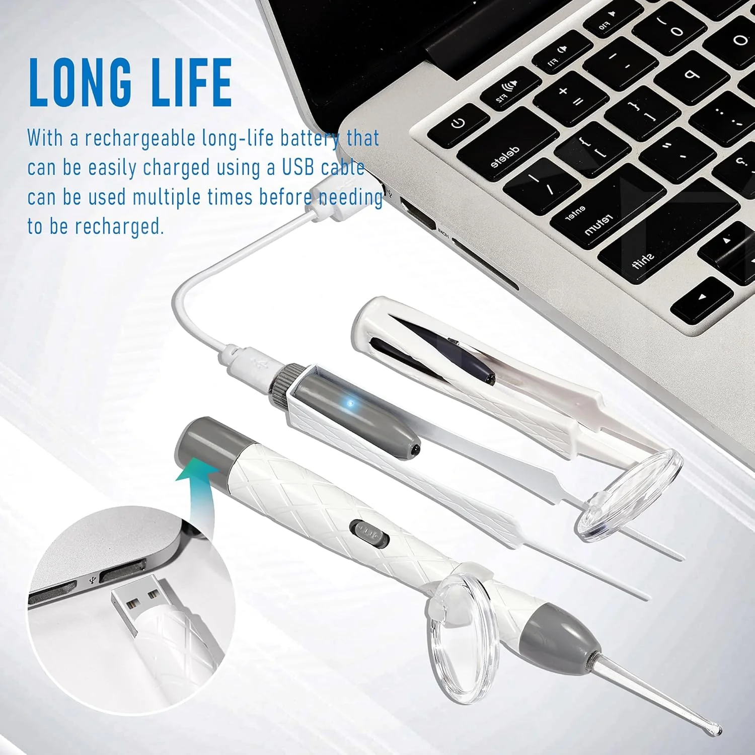 Extra-Safe Family Ear Cleaning Kit with LED Light, Magnifier, Tweezers & Multiple Spoon Heads - Image 20