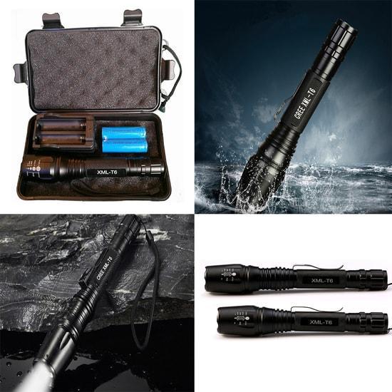 LUX™ CREE XM-L T6 LED 5 mode zoomable Flashlight