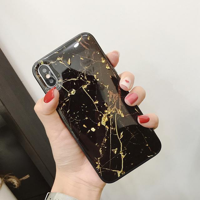 Luxury Marble and Gold Design Case for iPhone - Image 3
