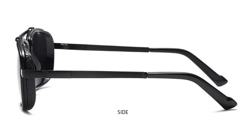 Retro Metal Frame Rectangle Lightweight Glare-Reducing Driving Sunglasses - Image 11