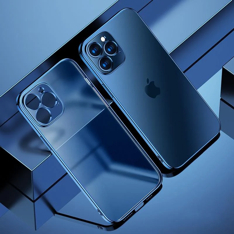 Luxury Square Frame Plating Clear iPhone Case - Image 6