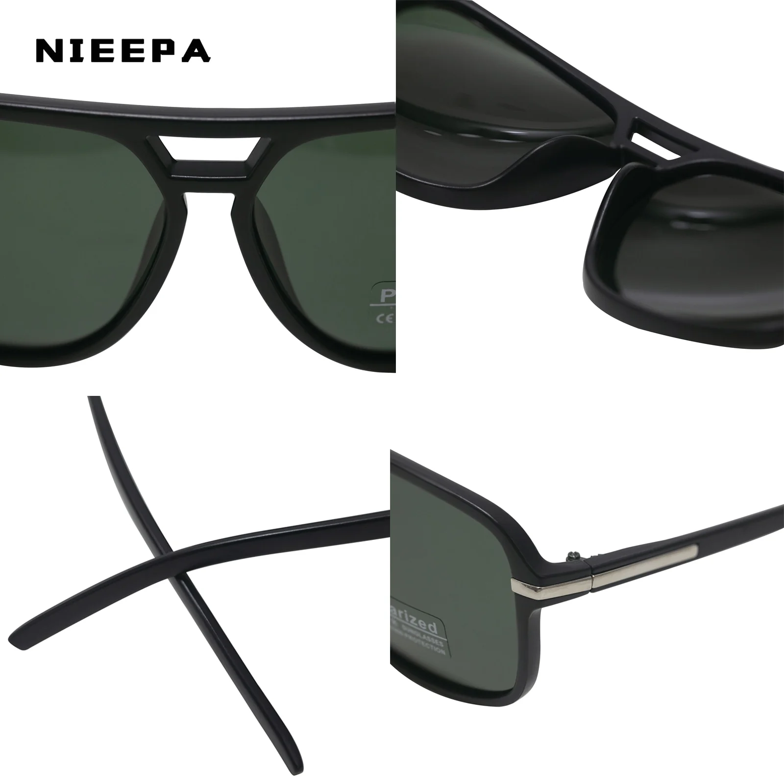 Vintage Squared Polarized Sunglasses - Image 11