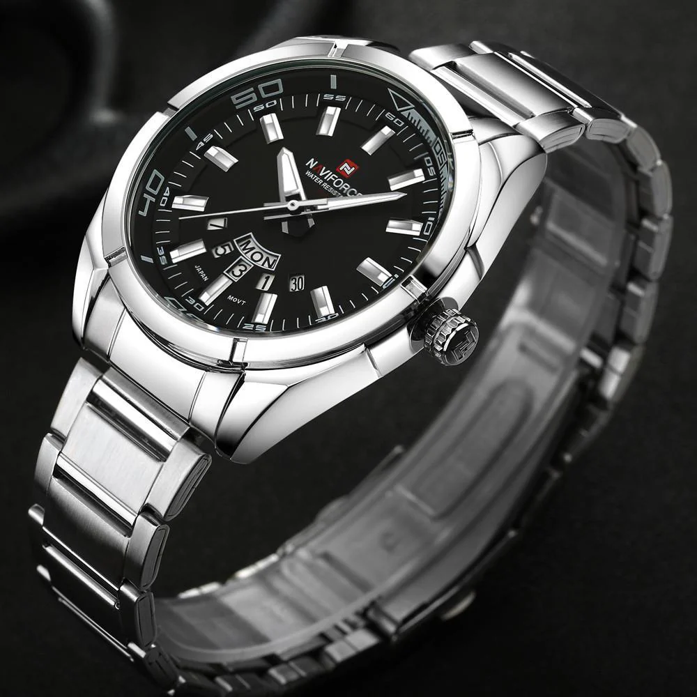 Luxury  Stainless Steel Army Wrist Watch - Image 3