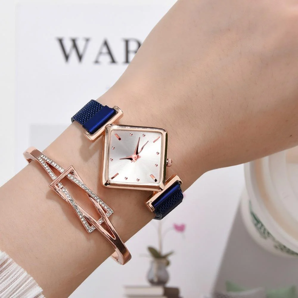 Luxury Women's Square Diamond Watch - Image 10