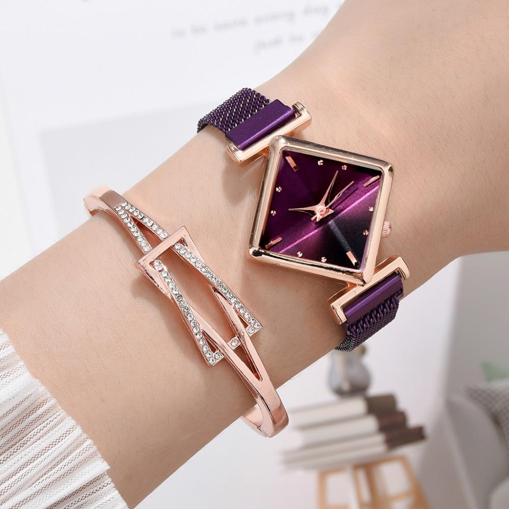 Luxury Women's Square Diamond Watch - Image 11
