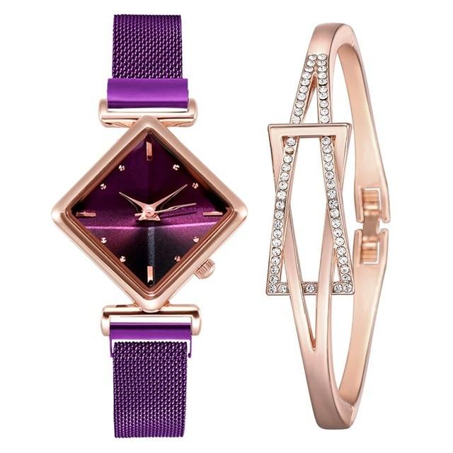 Luxury Women's Square Diamond Watch - Image 15