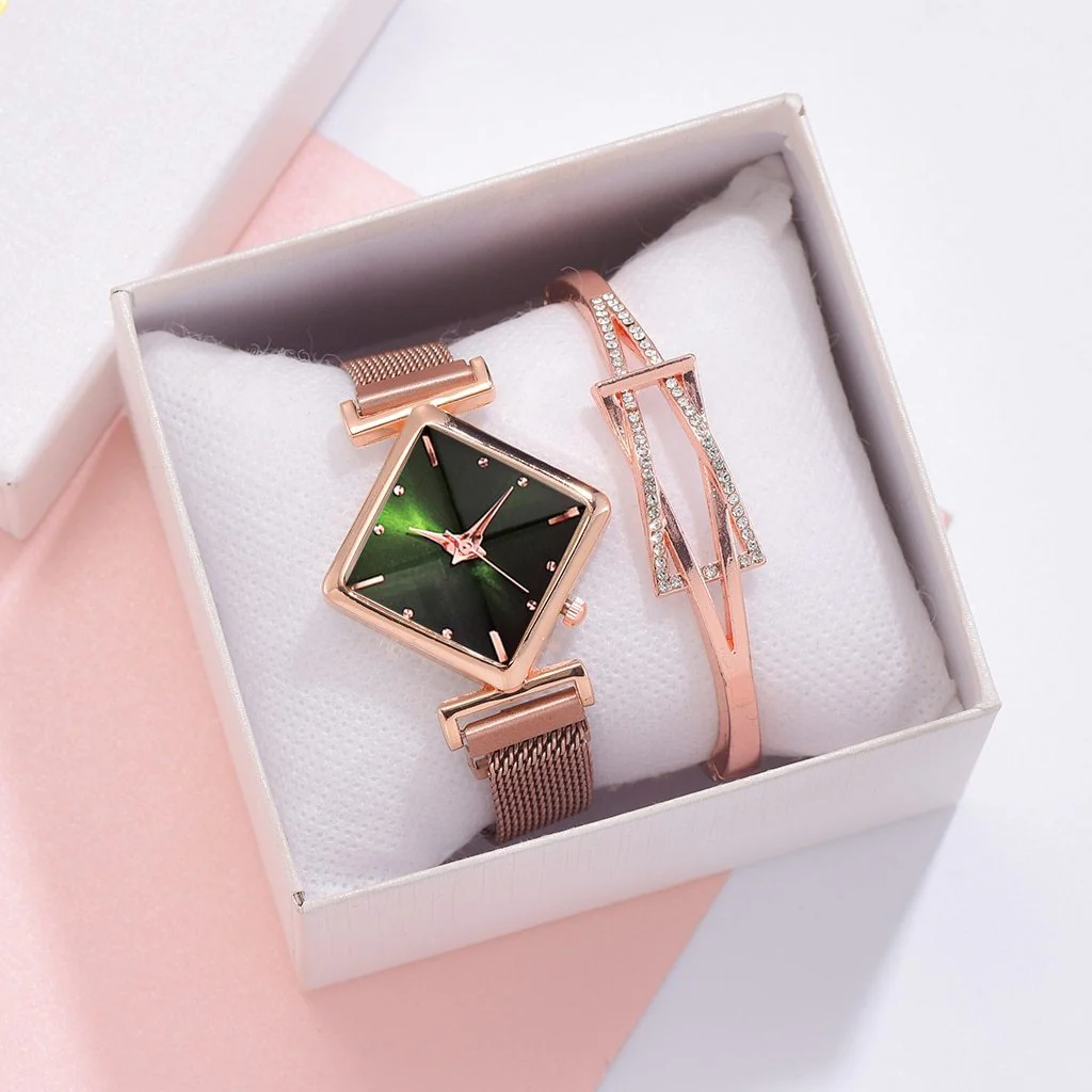 Luxury Women's Square Diamond Watch - Image 17