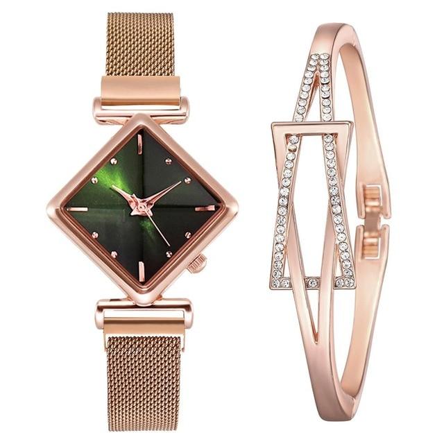 Luxury Women's Square Diamond Watch - Image 18
