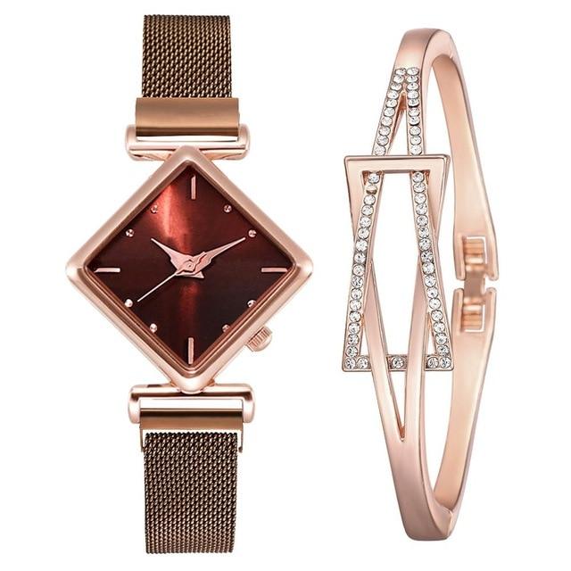 Luxury Women's Square Diamond Watch - Image 22