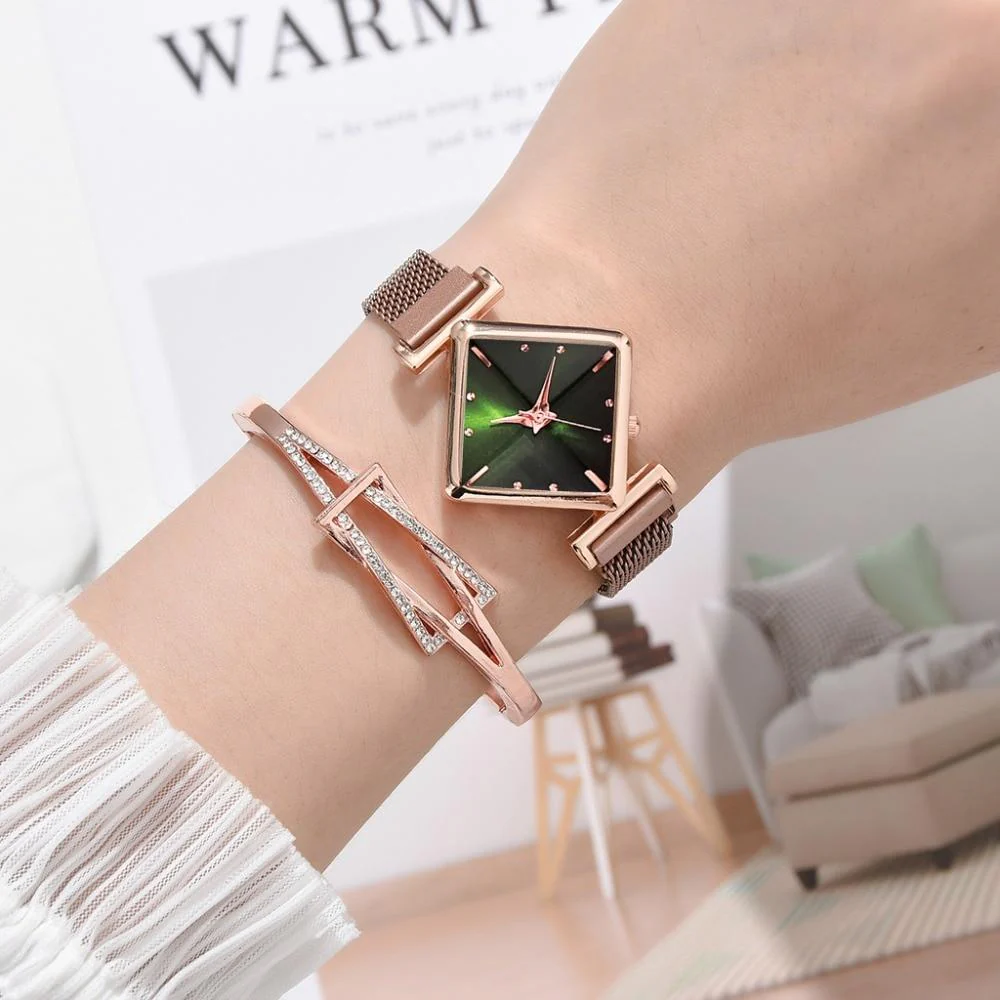 Luxury Women's Square Diamond Watch - Image 26