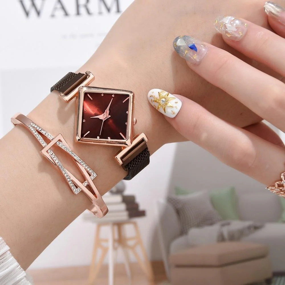 Luxury Women's Square Diamond Watch - Image 29