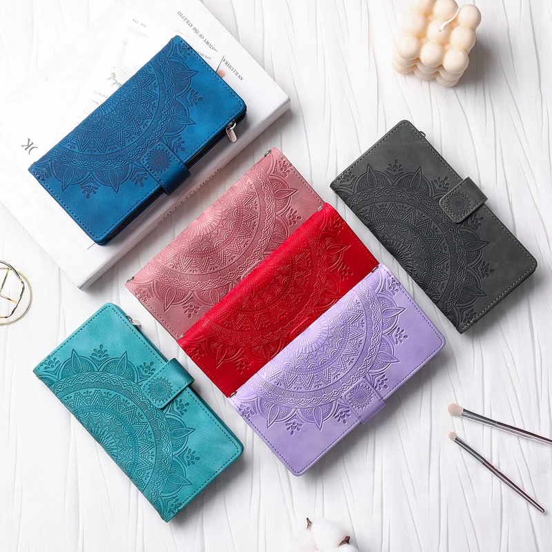 Full Screen Protection Deluxe Zipper Wallet Case with Foldable Kickstand for iPhone - Image 11