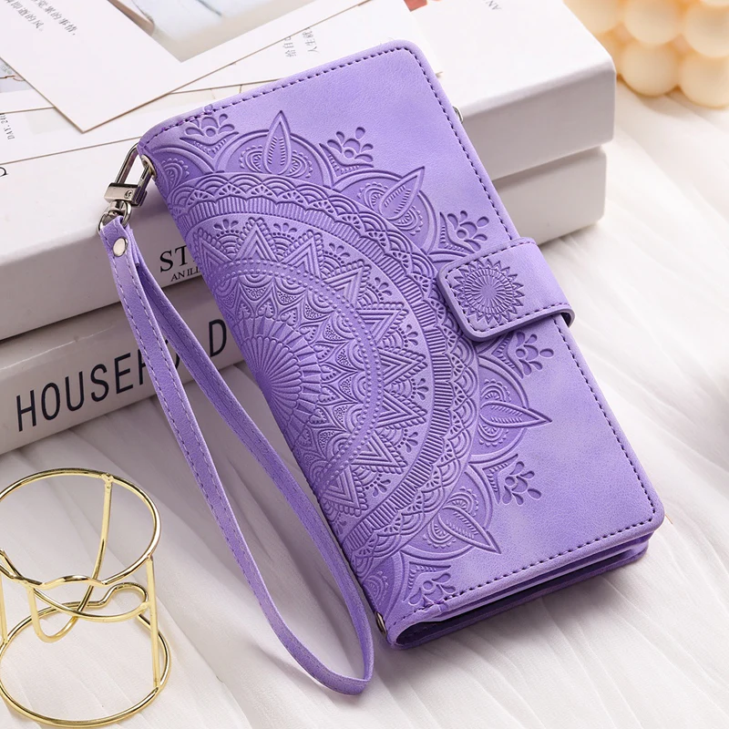 Full Screen Protection Deluxe Zipper Wallet Case with Foldable Kickstand for iPhone - Image 12